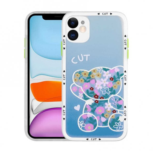 Apple iPhone 11 Kılıf Kamera Korumalı Desenli Sert Zore Hess Kapak - 5