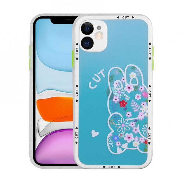 Apple iPhone 11 Kılıf Kamera Korumalı Desenli Sert Zore Hess Kapak - 9