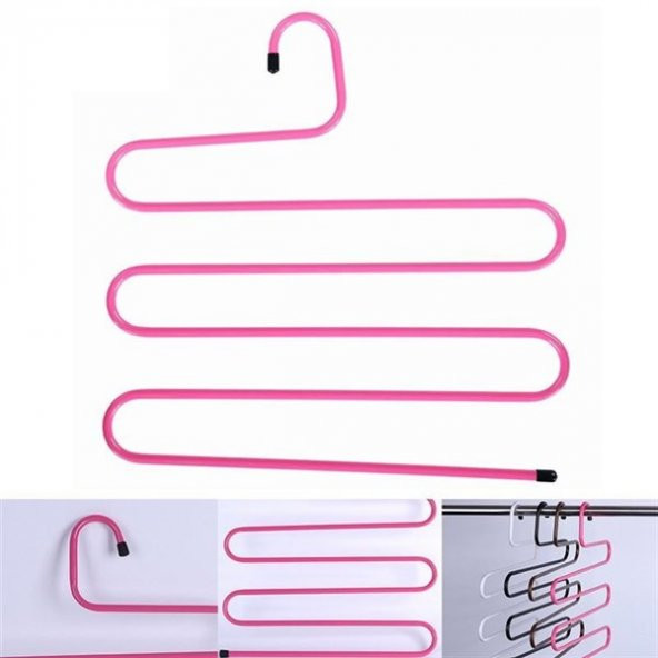 Gozimy 5 Katlı Metal Dolap İçi Düzenleyici Pantalon ve Eşarp Askısı - 2