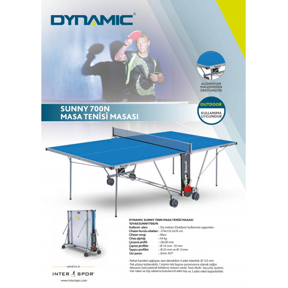 Dynamic Sunny 700N Masa Tenisi Masası