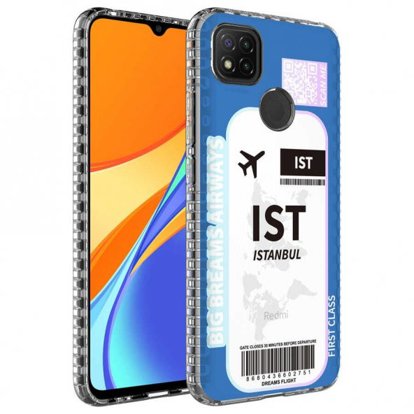 Xiaomi Redmi 9C Kılıf Airbag Kenarlı Renkli Desenli Silikon Zore Elegans Kapak - 5