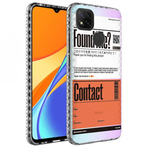Xiaomi Redmi 9C Kılıf Airbag Kenarlı Renkli Desenli Silikon Zore Elegans Kapak - 7