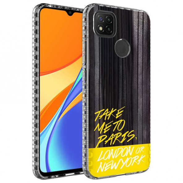 Xiaomi Redmi 9C Kılıf Airbag Kenarlı Renkli Desenli Silikon Zore Elegans Kapak - 8