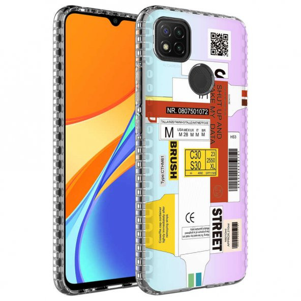 Xiaomi Redmi 9C Kılıf Airbag Kenarlı Renkli Desenli Silikon Zore Elegans Kapak - 9