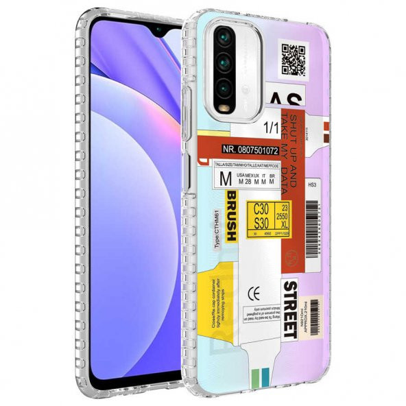Xiaomi Redmi Note 10S Kılıf Airbag Kenarlı Renkli Desenli Silikon Zore Elegans Kapak - 9