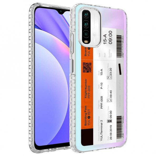 Xiaomi Redmi Note 10S Kılıf Airbag Kenarlı Renkli Desenli Silikon Zore Elegans Kapak - 10