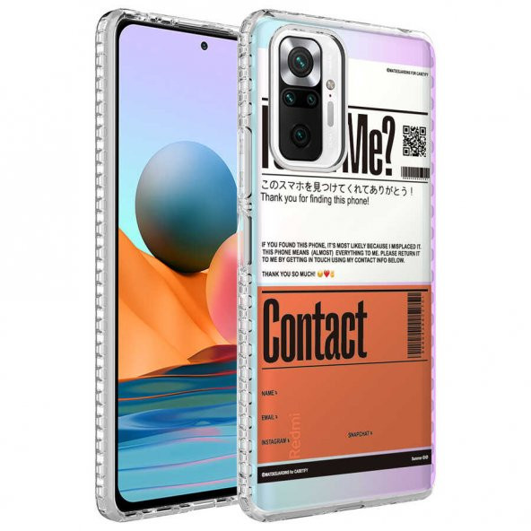 Xiaomi Redmi Note 10 Pro Kılıf Airbag Kenarlı Renkli Desenli Silikon Zore Elegans Kapak - 7