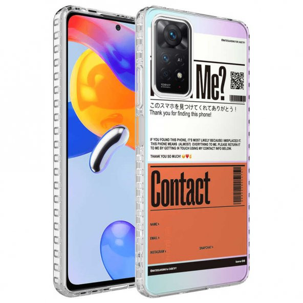 Xiaomi Redmi Note 11 Global Kılıf Airbag Kenarlı Renkli Desenli Silikon Zore Elegans Kapak - 7
