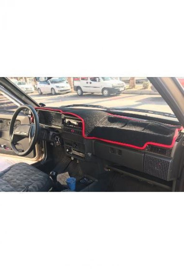 TORPİDO HALISI KORUYUCU ÖRTÜ 3D SİYAH KIRMIZI Lada Samara Enjeksiyonlu 48 - 2