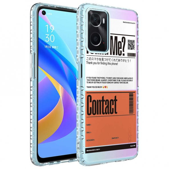 Oppo A96 4G Kılıf Airbag Kenarlı Renkli Desenli Silikon Zore Elegans Kapak - 7