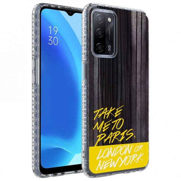 Oppo A54 4G Kılıf Airbag Kenarlı Renkli Desenli Silikon Zore Elegans Kapak - 8