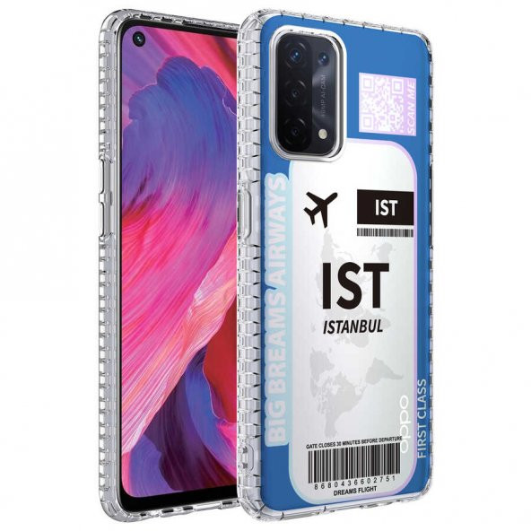 Oppo A74 4G Kılıf Airbag Kenarlı Renkli Desenli Silikon Zore Elegans Kapak - Resim 5