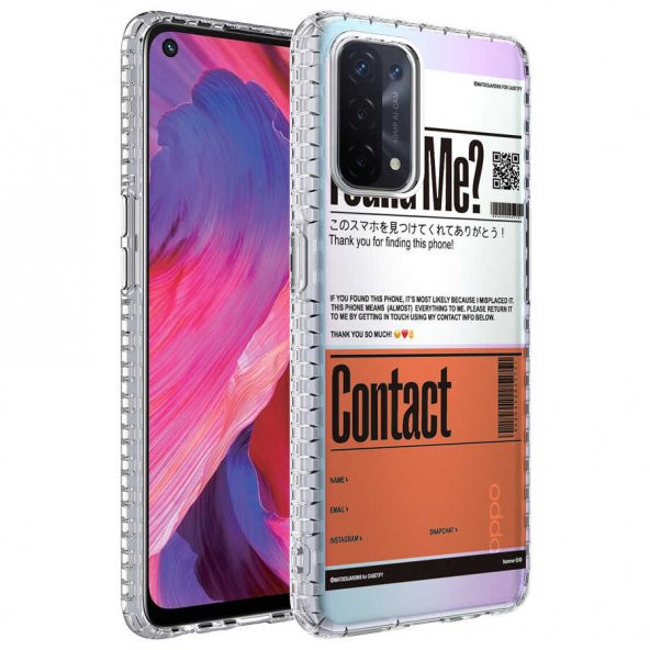 Oppo A74 4G Kılıf Airbag Kenarlı Renkli Desenli Silikon Zore Elegans Kapak - Resim 7