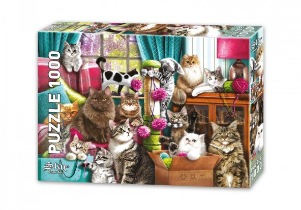 Star Oyun Kedi Evi 1000 Parça Puzzle