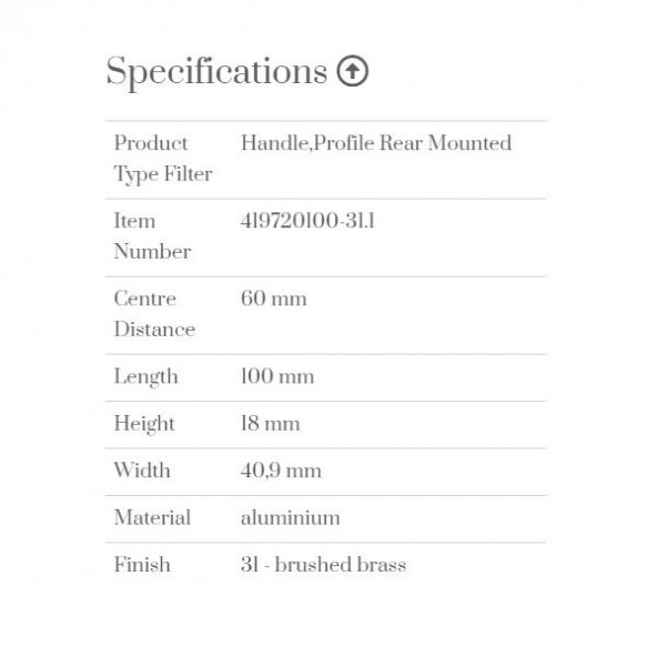 Furnipart Kulp Edge Straight 100mm Fırçalı Altın - Resim 3