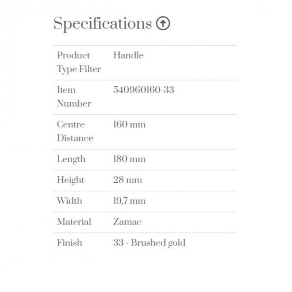 Furnipart Kulp Metro 160mm Fırçalı Altın - Resim 3