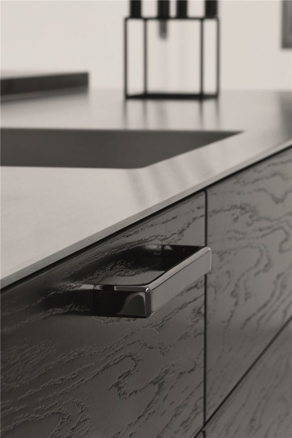 Furnipart Kulp Fold 160mm P.Nikel Siyah - Resim 2