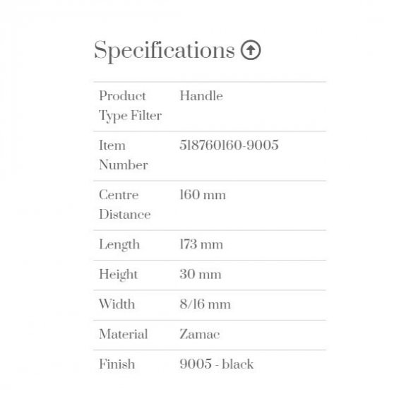 Furnipart Kulp Pyramıd 160mm Mat Siyah - Resim 3