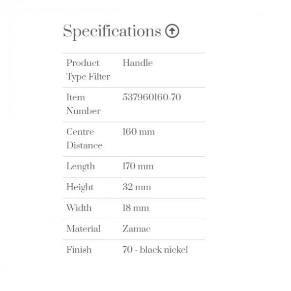 Furnipart Kulp Fold 160mm P.Nikel Siyah - Resim 3