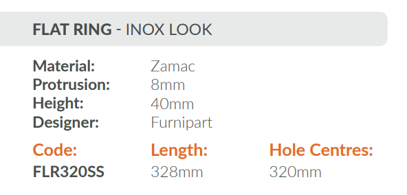 Furnipart Kulp Flat Ring 320mm İnox - Resim 2