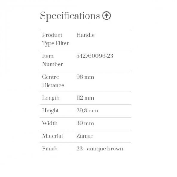 Furnipart Kulp Port 096mm Antik Brown - Resim 2