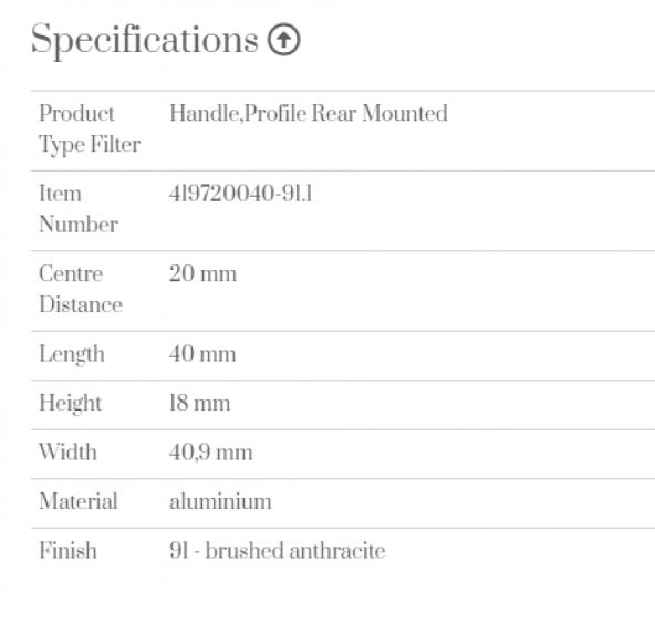 Furnipart Kulp Edge Straight 40mm Fırçalı Antrasit - Resim 2