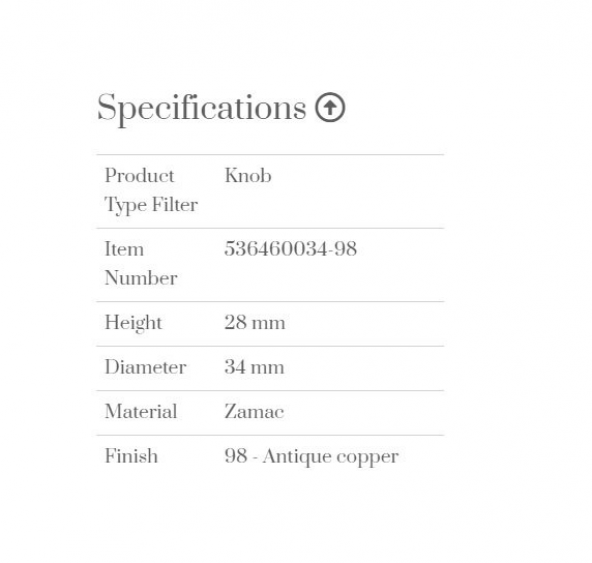 Furnipart Kulp Classic 034mm Antik Bakır - 3