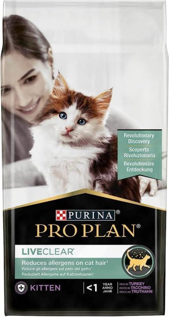 Pro Plan Liveclear Kitten Hindili Yavru Kedi Maması 1.4 Kg