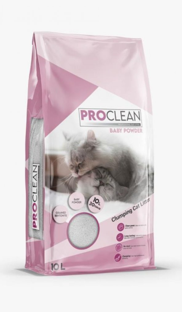 ProClean Bebek Pudralı İnce Taneli Kedi Kumu 10 Lt