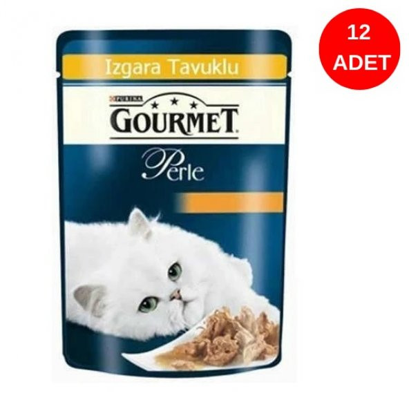 Gourmet Perle Izgara Tavuklu Kedi Yaş Maması 85 Gr 12 Li