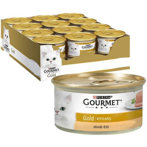 Gourmet Gold Kıyılmış Hindili Kedi Yaş Maması 85 Gr 12 Li - 3