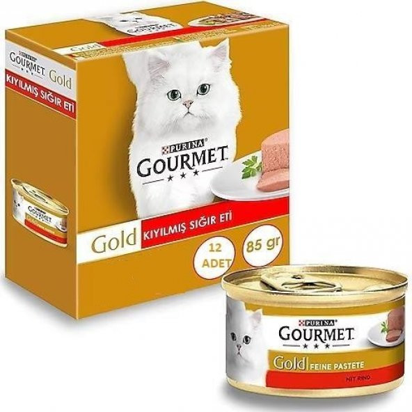 Gourmet Gold Kıyılmış Sığır Etli Kedi Yaş Maması 85 Gr 12 Li - 3
