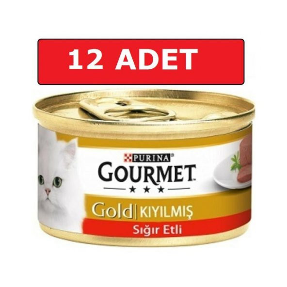 Gourmet Gold Kıyılmış Sığır Etli Kedi Yaş Maması 85 Gr 12 Li - 4