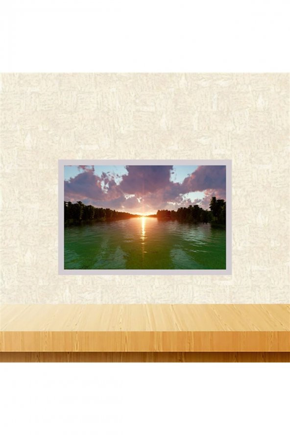 Güneşin Doğuşu 20-30 Cm Retro Ahşap Tablo Tkfx5913