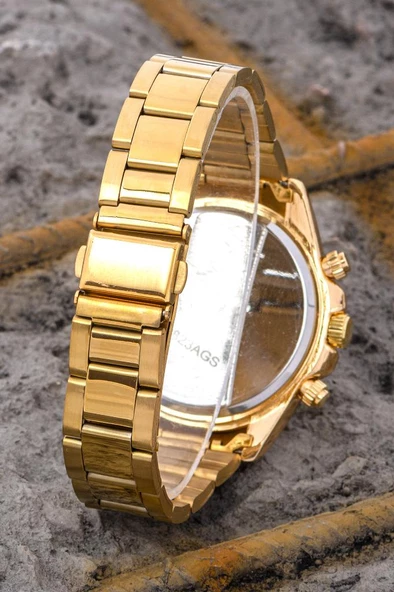 Erkek Kol Saati Çelik Kordon Çelik Kasa Spor Gold Renk ST-304248 - 2