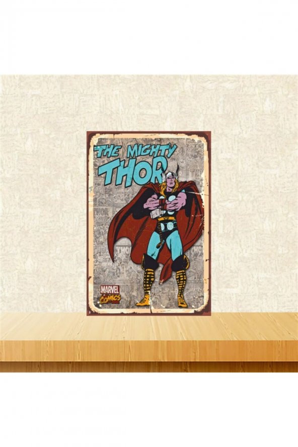 Thor Tasarımlı 20-30 Cm Retro Ahşap Poster Tkfx4359