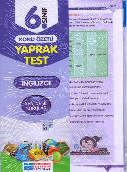 EVRENSEL 6.SINIF İNGİLİZCE YAPRAK TEST