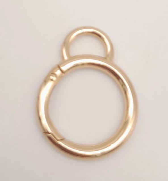 Angel Çanta Aksesuar 2.5 Cm Light Gold Kulaklı Yaylı Halka 1 Adet