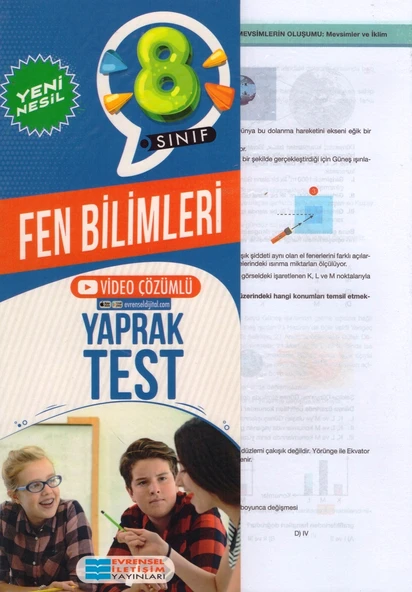 EVRENSEL 8.SINIF FEN BİLİMLERİ YAPRAK TEST ürün görseli 1
