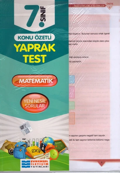 EVRENSEL 7.SINIF MATEMATİK YAPRAK TEST