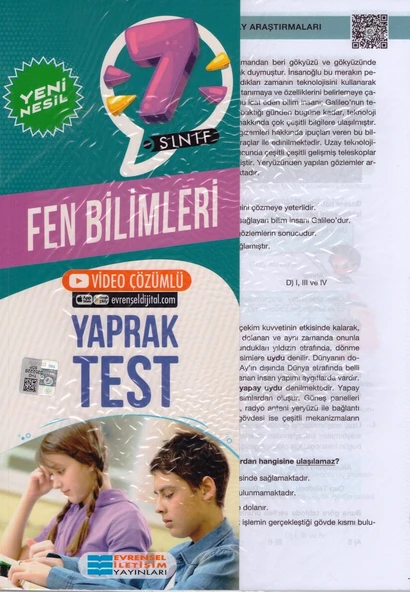 EVRENSEL 7.SINIF FEN BİLİMLERİ YAPRAK TEST ürün görseli