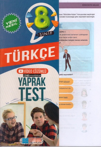 EVRENSEL 8.SINIF TÜRKÇE YAPRAK TEST