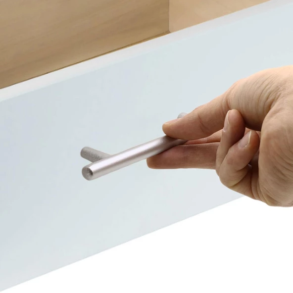 Gül Boylu Mobilya Mutfak Dolap Çekmece Dolabı Metal Kulpu Kulbu Kulpları Mat Krom (128 MM-12.8 CM) - 2