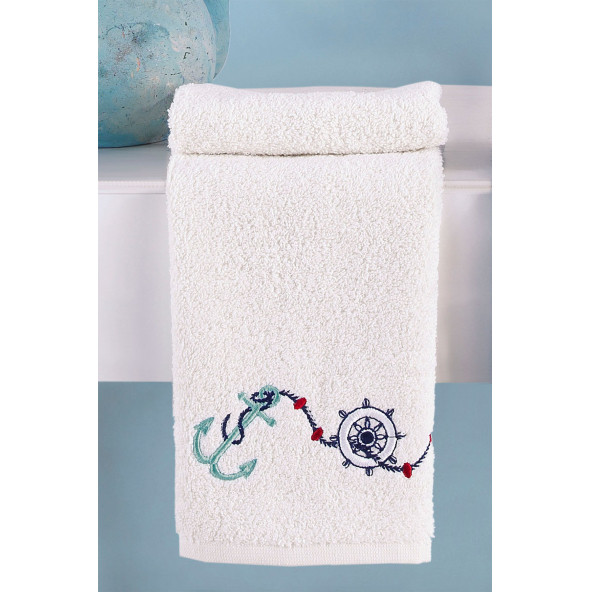 Louis Marie | Marin | 30x50 cm | Nakışlı |%100 Pamuk | 4 Renk | 4 Adet | Mutfak Havlusu Seti - 5