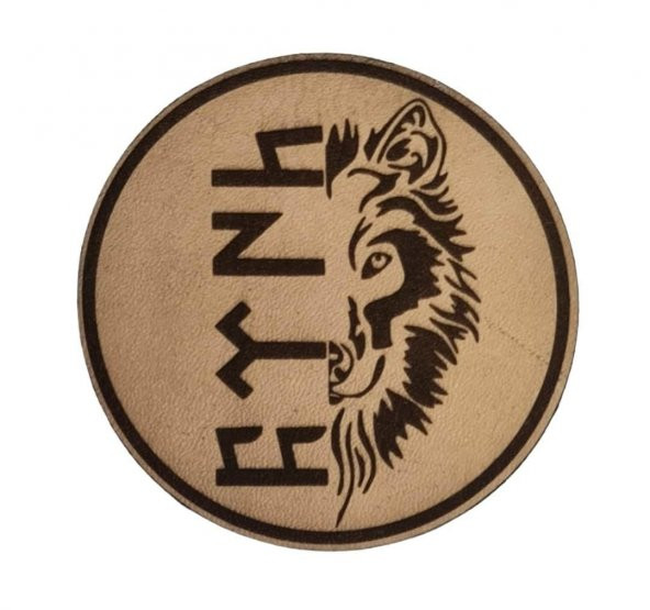 KURT GÖKTÜRKÇE TÜRK - Deri PEÇ - Arma - Askeri Patch