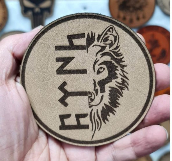 KURT GÖKTÜRKÇE TÜRK - Deri PEÇ - Arma - Askeri Patch - Resim 3