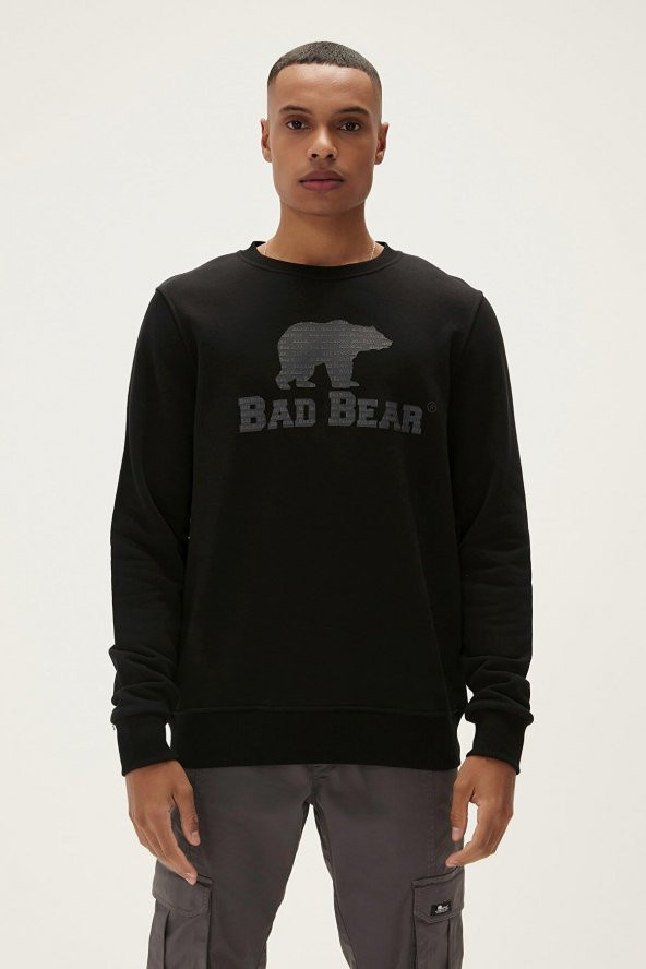Bad Bear Logo Crewneck Nıght 22.02.12.007-C01