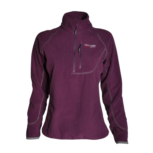 FreeCamp Kadın Yarım Fermuar Polar-MOR ürün görseli