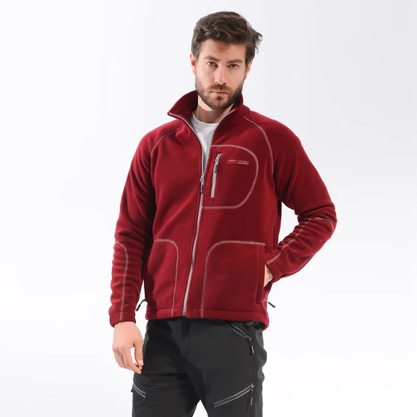 FreeCamp Man Full Zipper Fleece Polar-BORDO ürün görseli