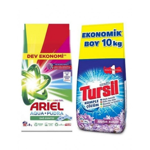 ARİEL RENKLİLER İÇİN 9 KG & TURSİL MATİK 10 KG